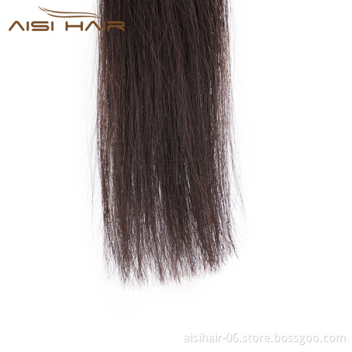 Aisi Hair Double Drawn Pre Bonded I Tip Brazilian Human Hair Extension Keratin I Tip Hair Extensions for Women